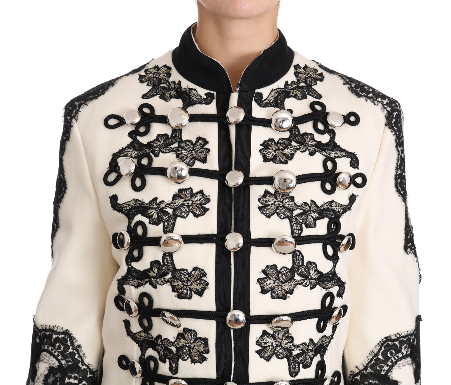 Dolce &amp; Gabbana Elegant Off-White Baroque Jacket