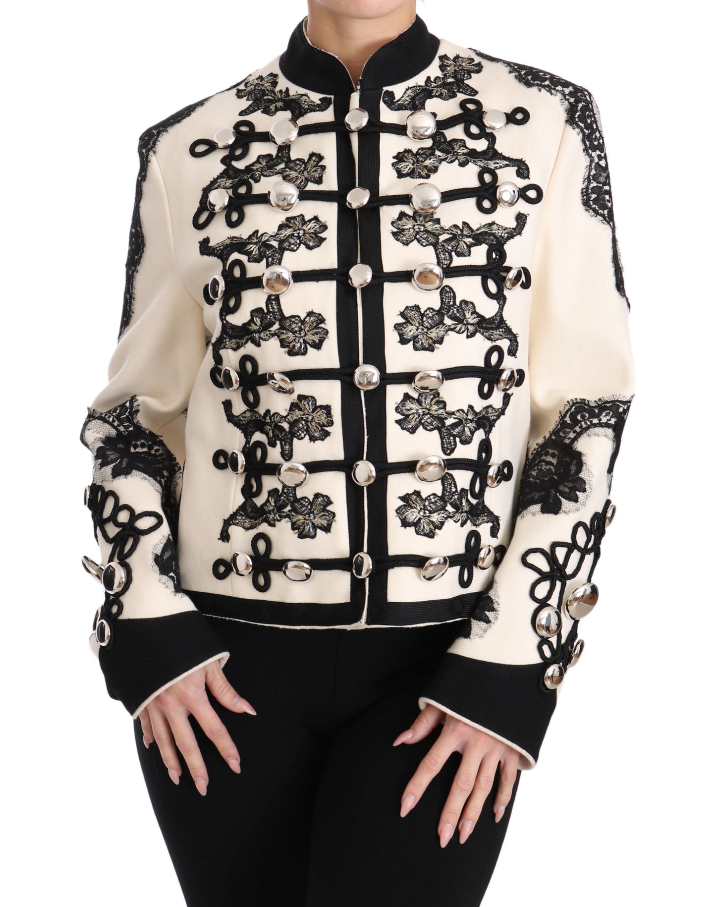 Dolce &amp; Gabbana Elegant Off-White Baroque Jacket