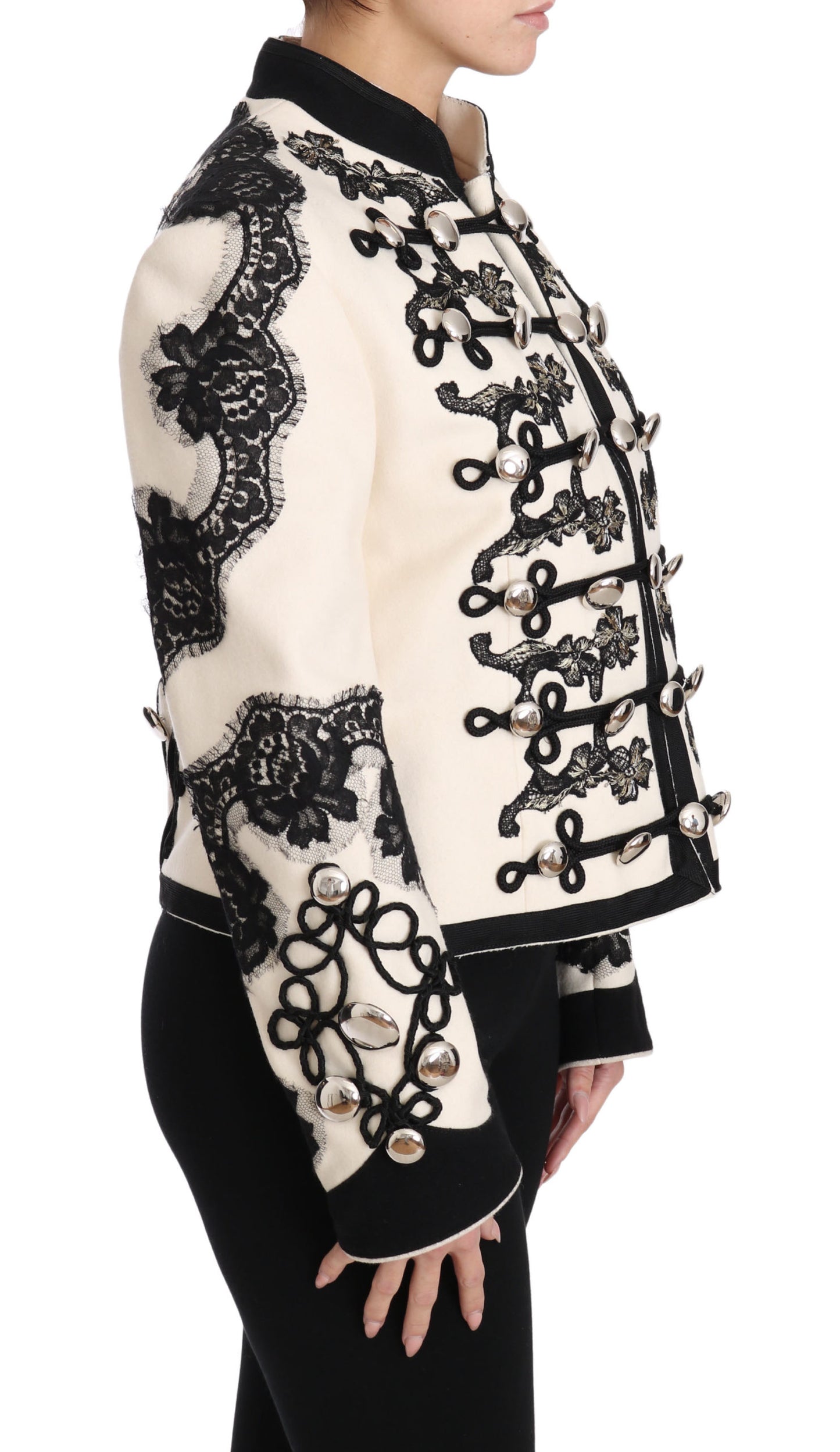 Dolce &amp; Gabbana Elegant Off-White Baroque Jacket