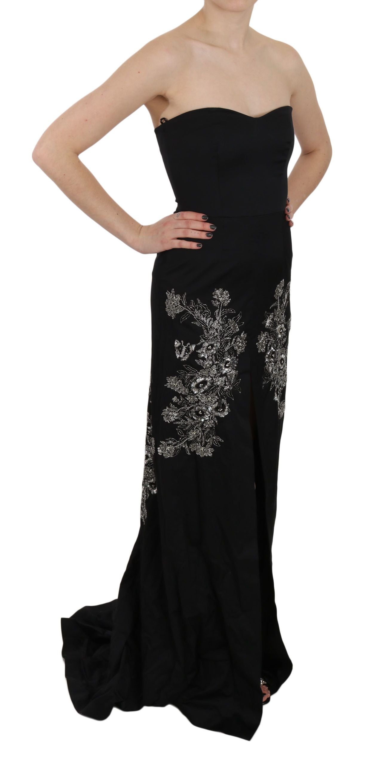 John Richmond Charming Black Maxi Flared Dress