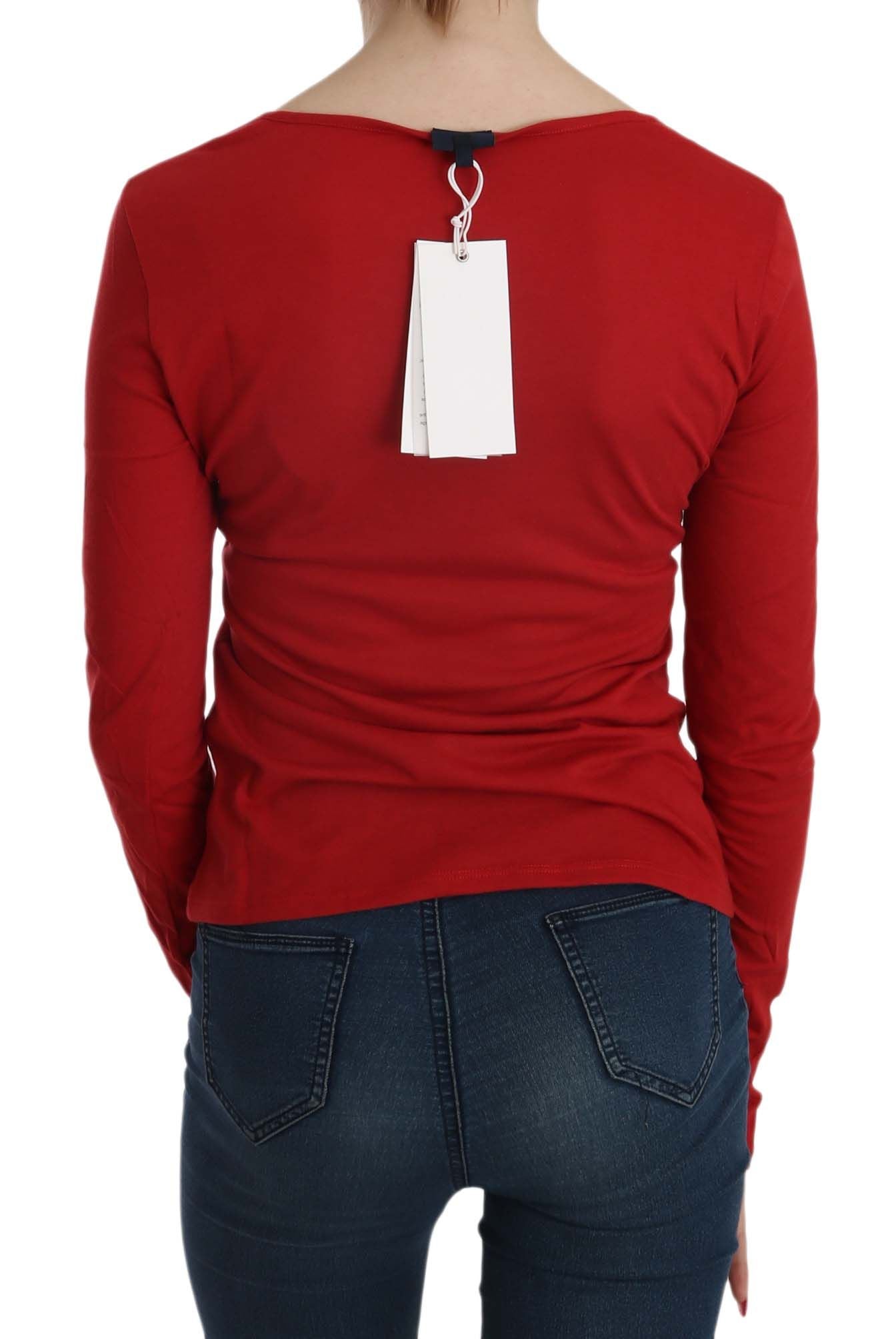 Exte Gorgeous red blouse with crystal embellishment