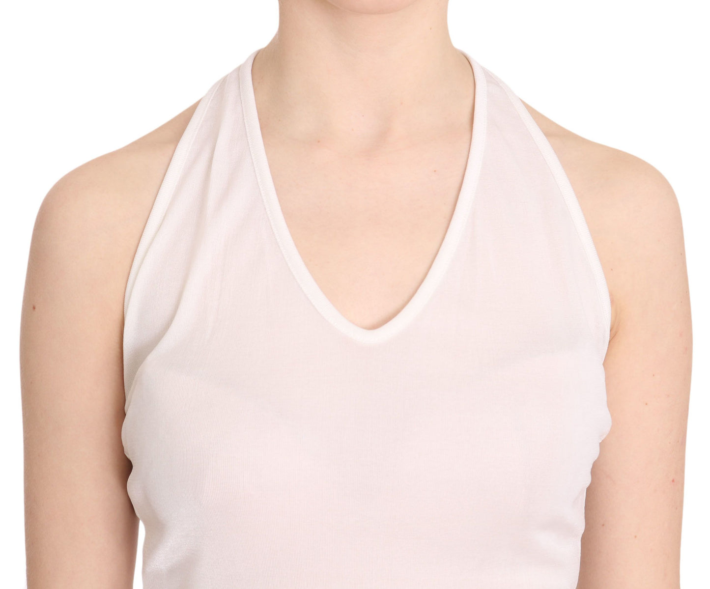 GF Ferre Elegant white halter neck tank top