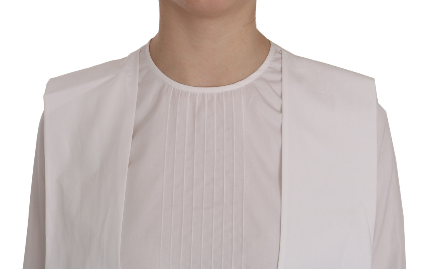 Dsquared² Elegant white cotton top with round neck