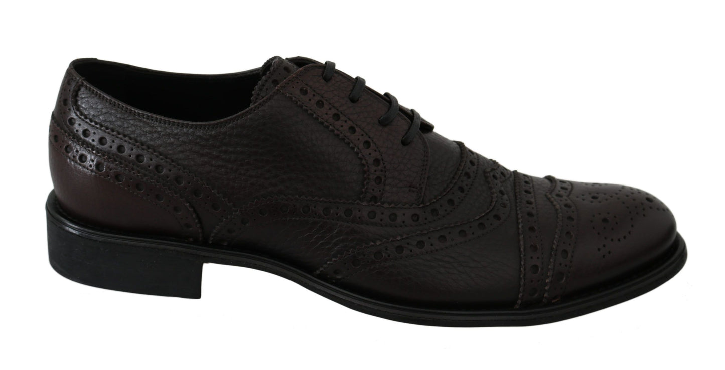 Dolce & Gabbana Elegante Herren Leder Derby Dress Schuhe