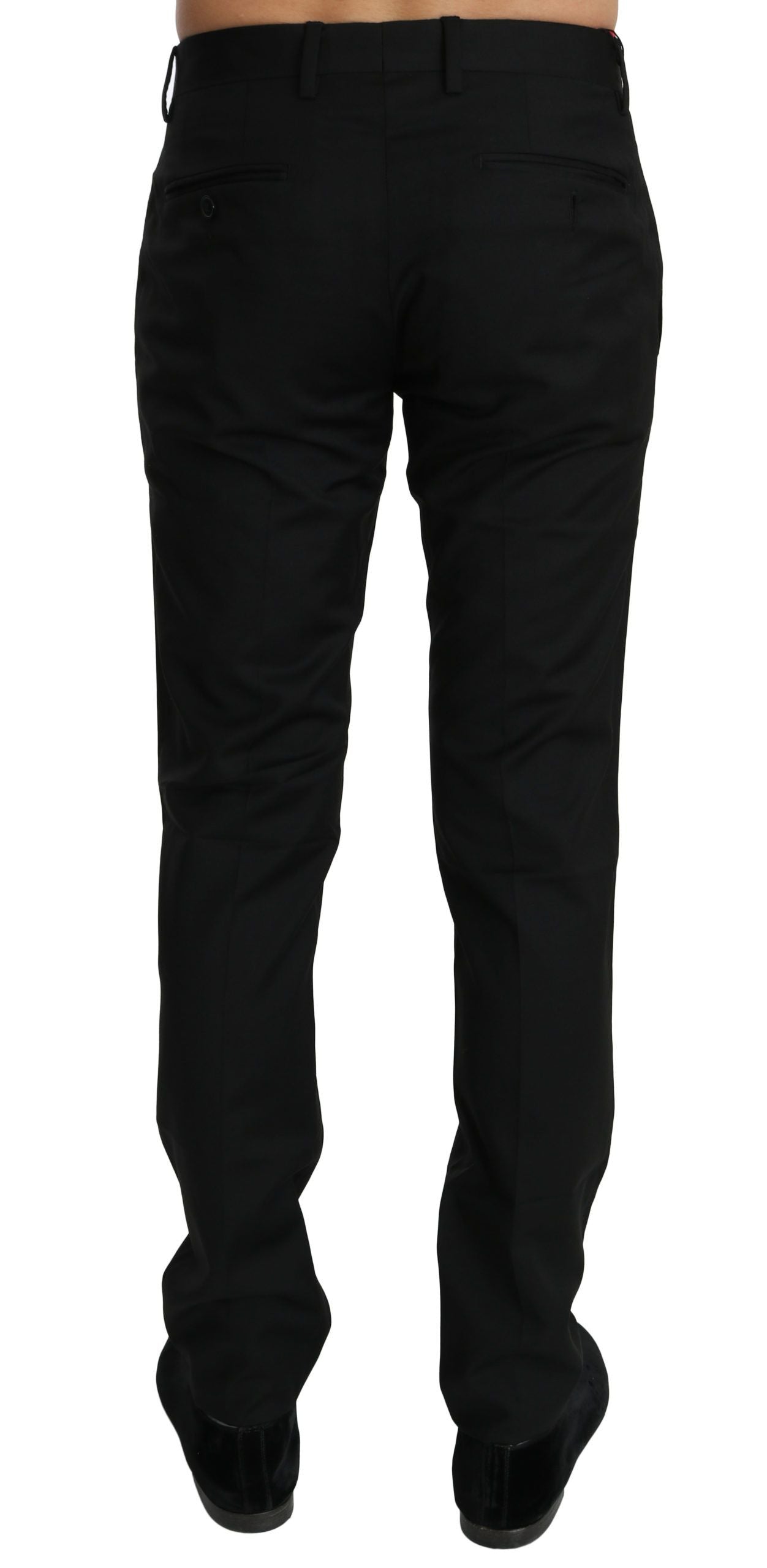 Dolce &amp; Gabbana Elegant Black Wool Dress Pants