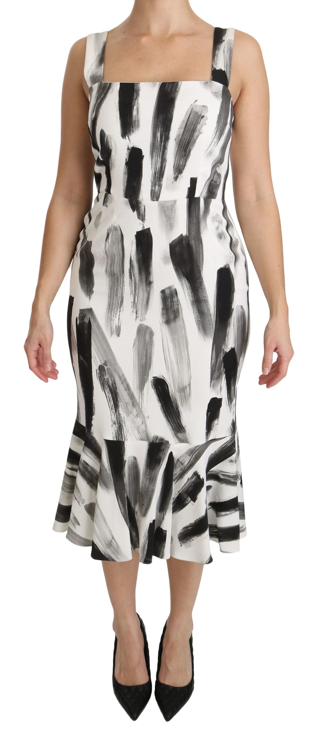 Dolce &amp; Gabbana Chic monochrome sheath dress midi dress