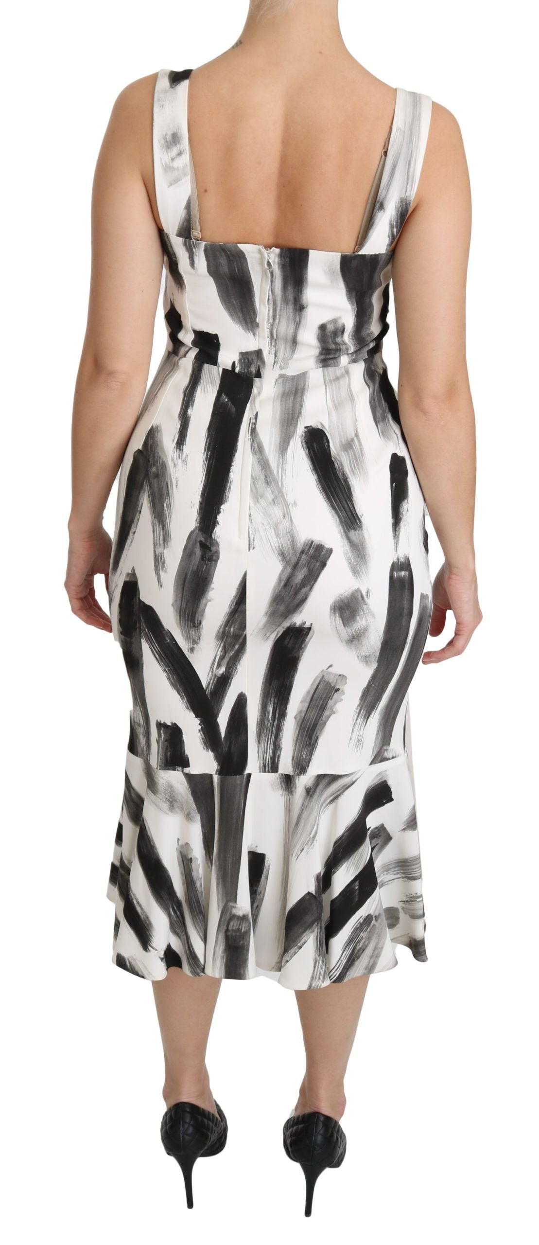 Dolce &amp; Gabbana Chic monochrome sheath dress midi dress