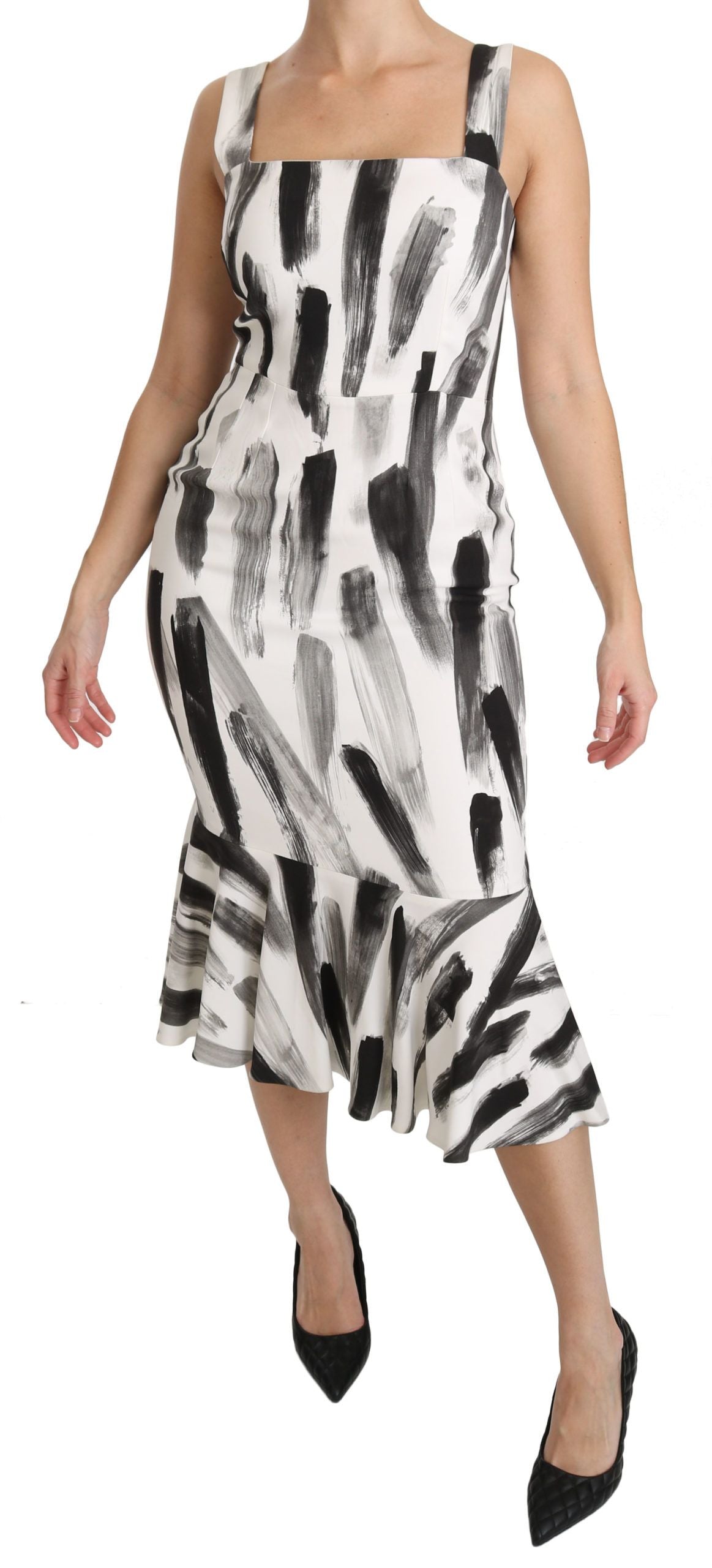 Dolce &amp; Gabbana Chic monochrome sheath dress midi dress