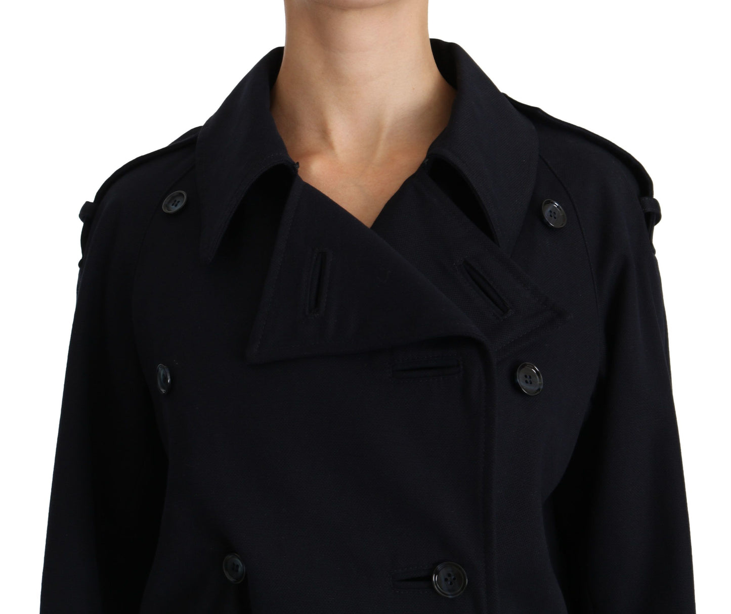 Dolce &amp; Gabbana Elegant lined blue jacket with polka dot