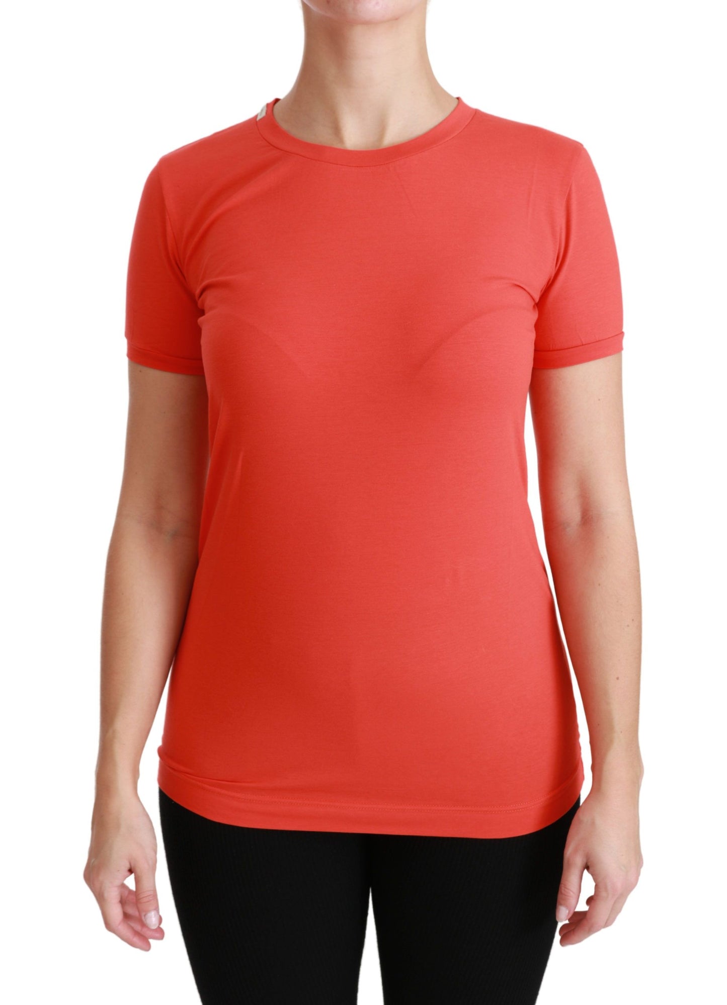 Dolce &amp; Gabbana Elegant red short sleeve round neck T-shirt