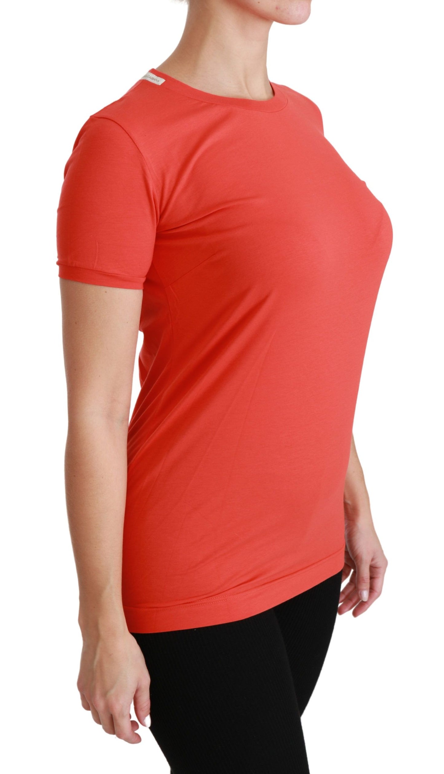 Dolce &amp; Gabbana Elegant red short sleeve round neck T-shirt