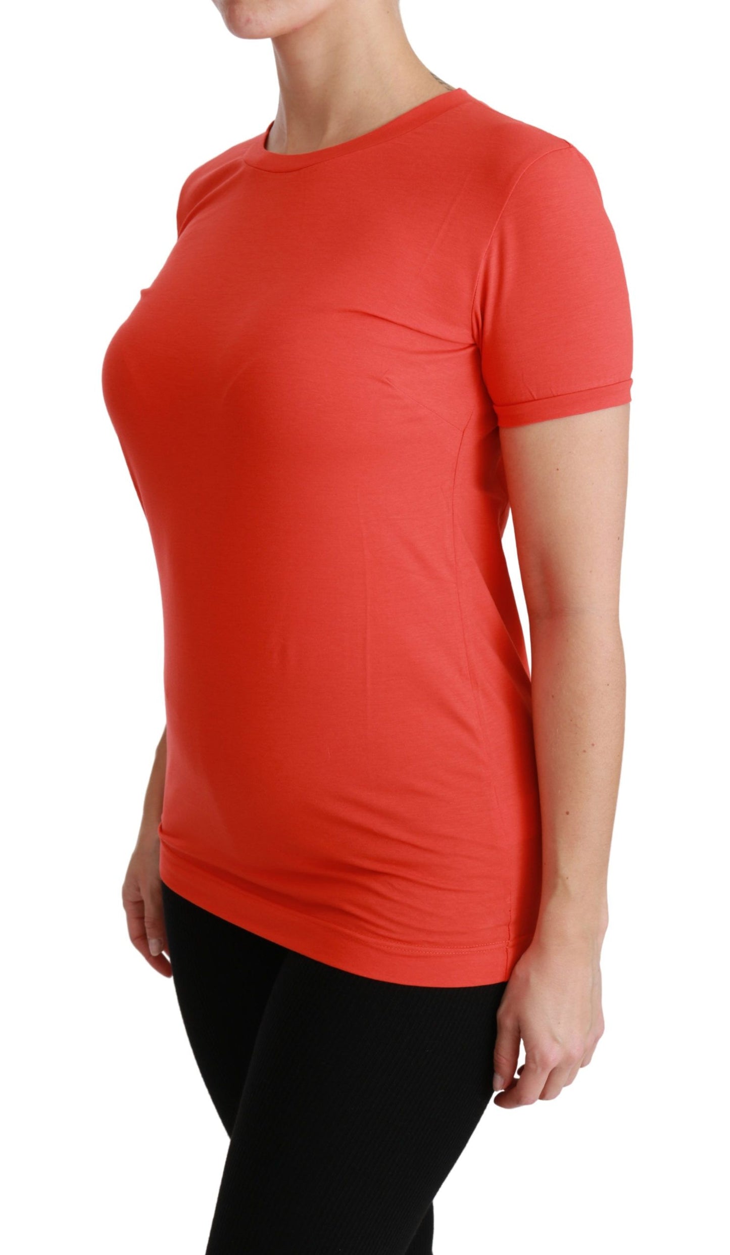 Dolce &amp; Gabbana Elegant red short sleeve round neck T-shirt