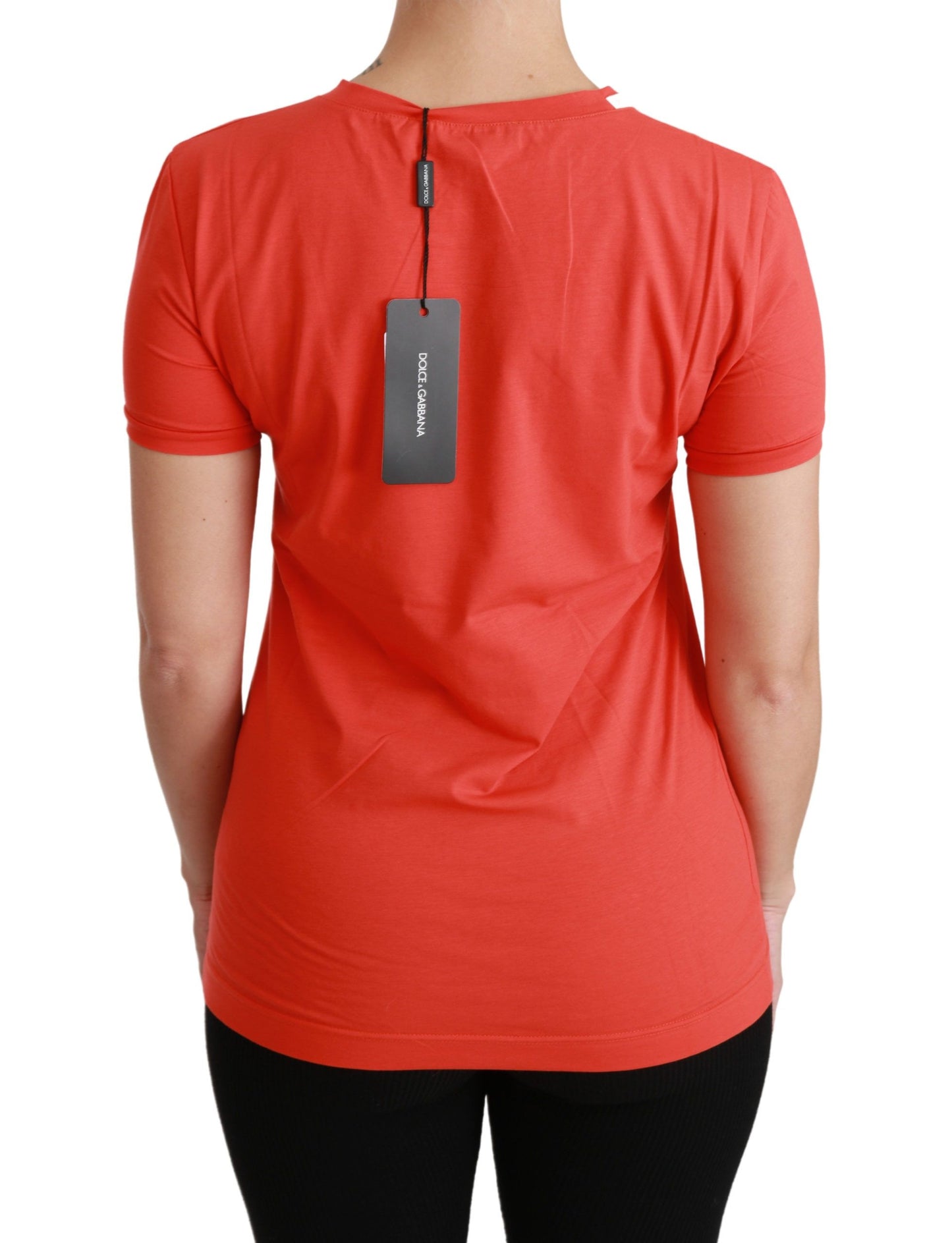 Dolce &amp; Gabbana Elegant red short sleeve round neck T-shirt