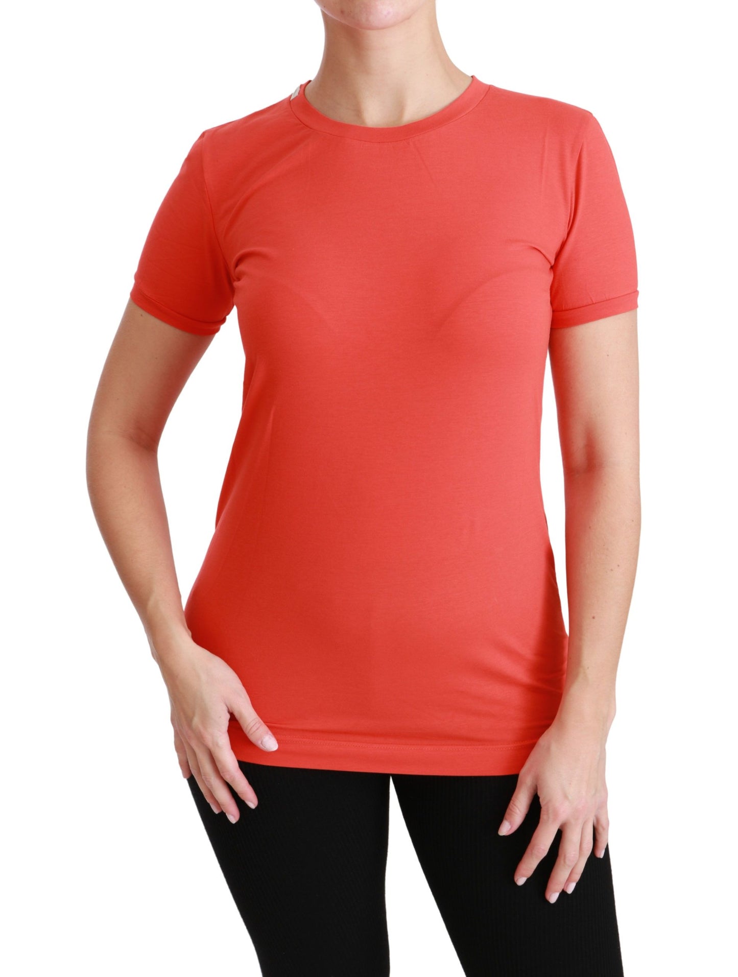 Dolce &amp; Gabbana Elegant red short sleeve round neck T-shirt