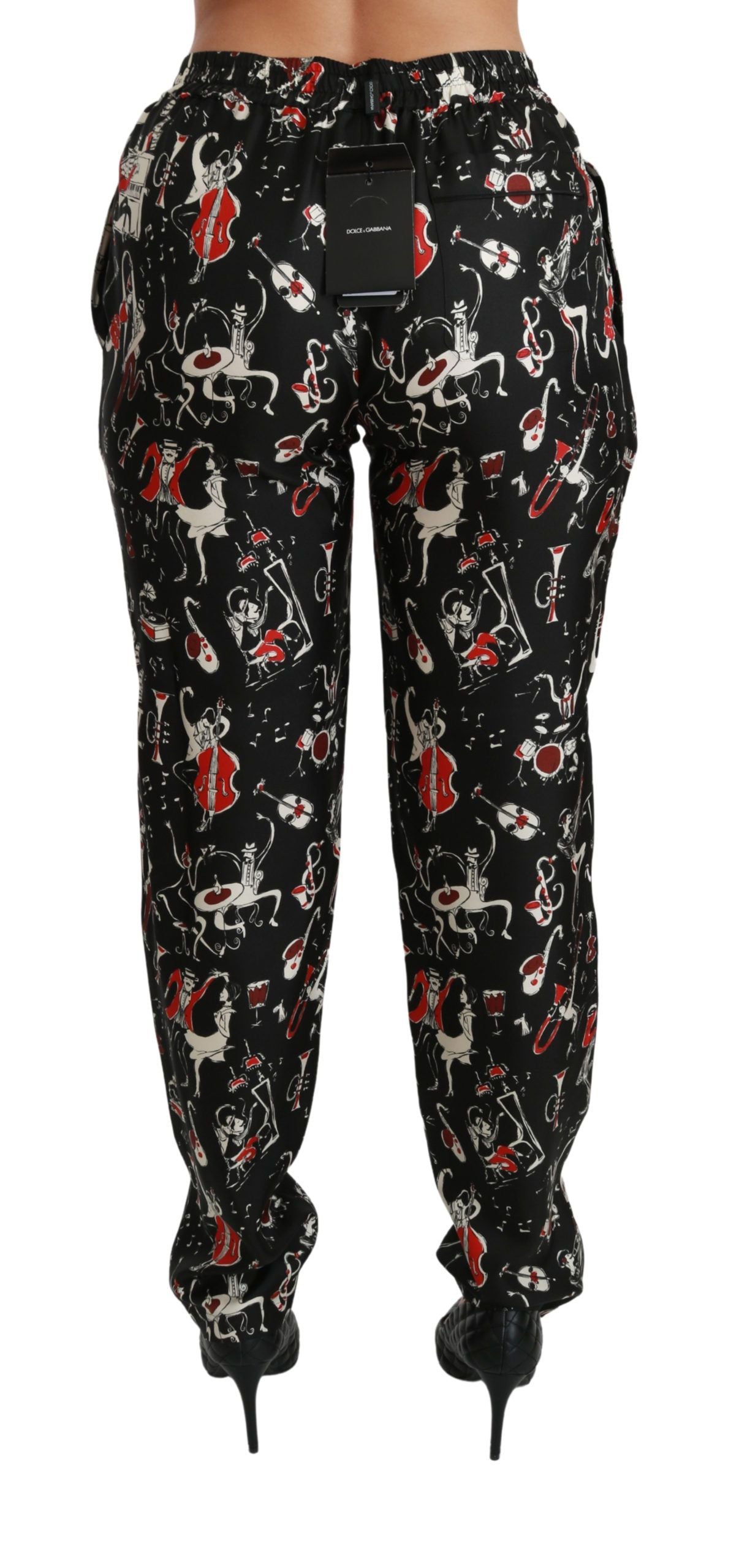 Dolce &amp; Gabbana Slim Mid-Waist Silk Pants