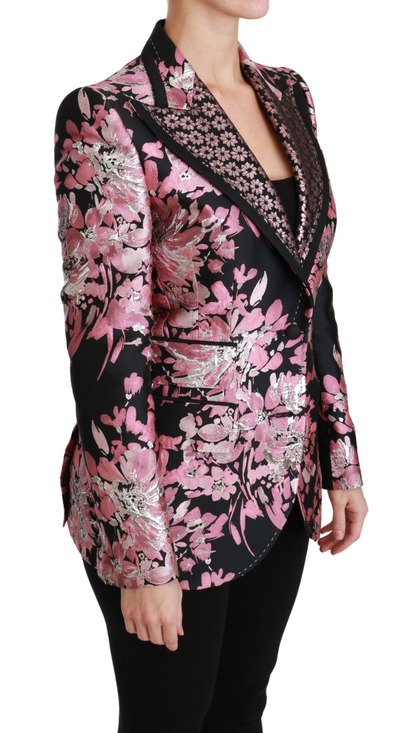 Dolce &amp; Gabbana Elegant floral jacquard blazer