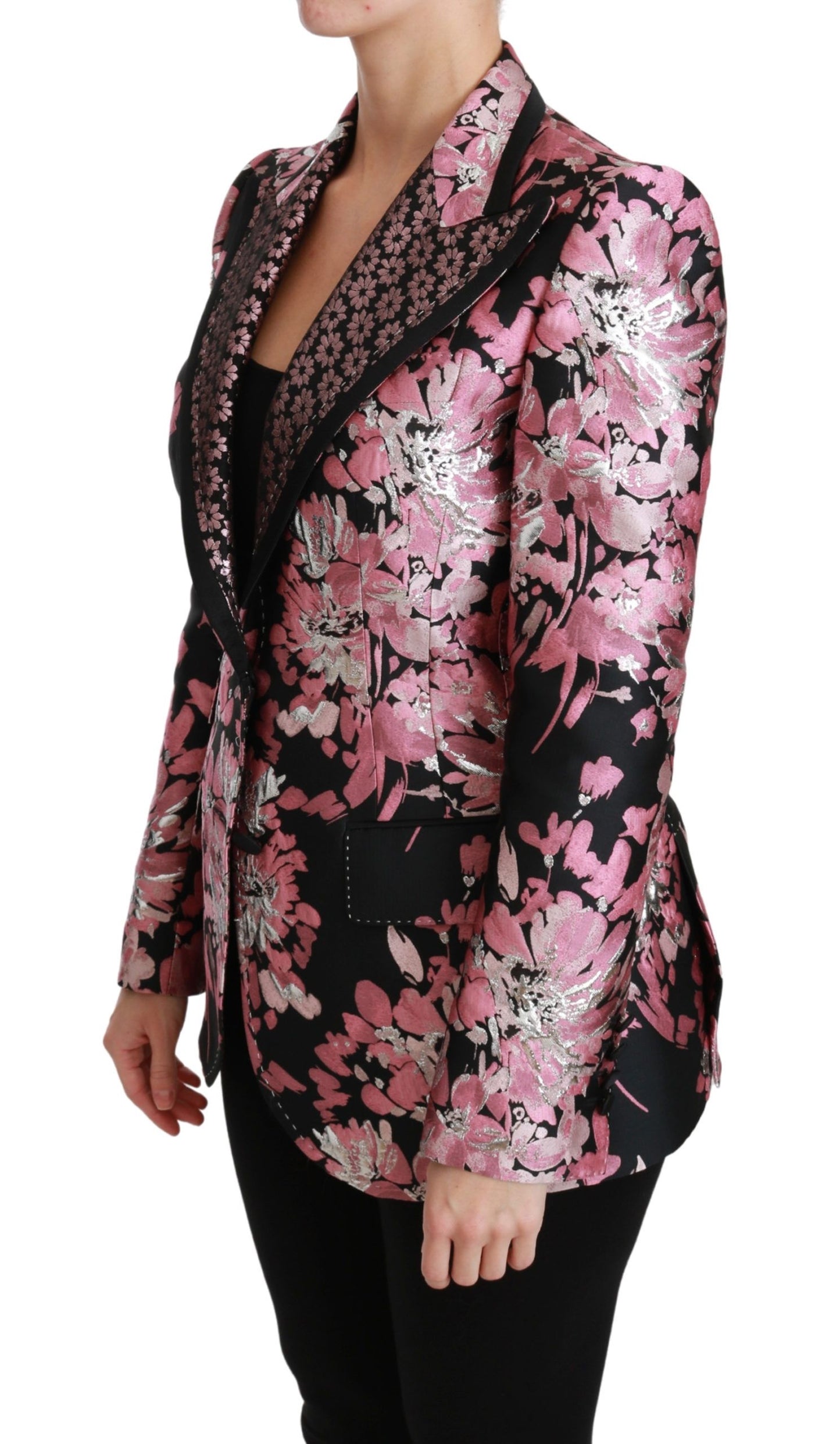 Dolce &amp; Gabbana Elegant floral jacquard blazer