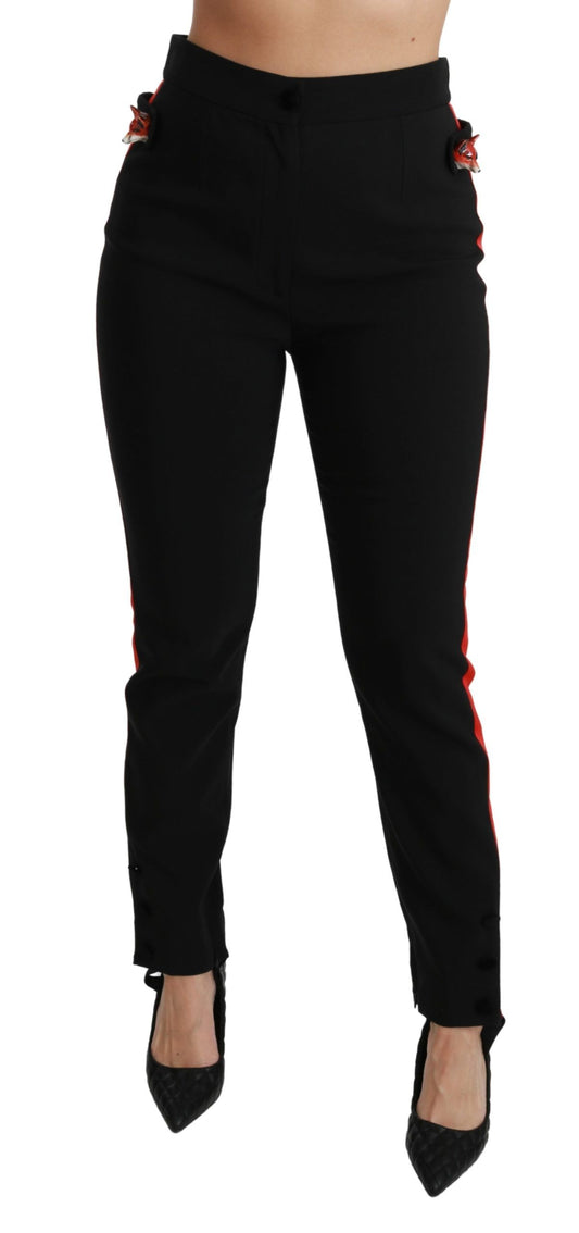 Dolce &amp; Gabbana Chic High Waist Skinny Pants in Black