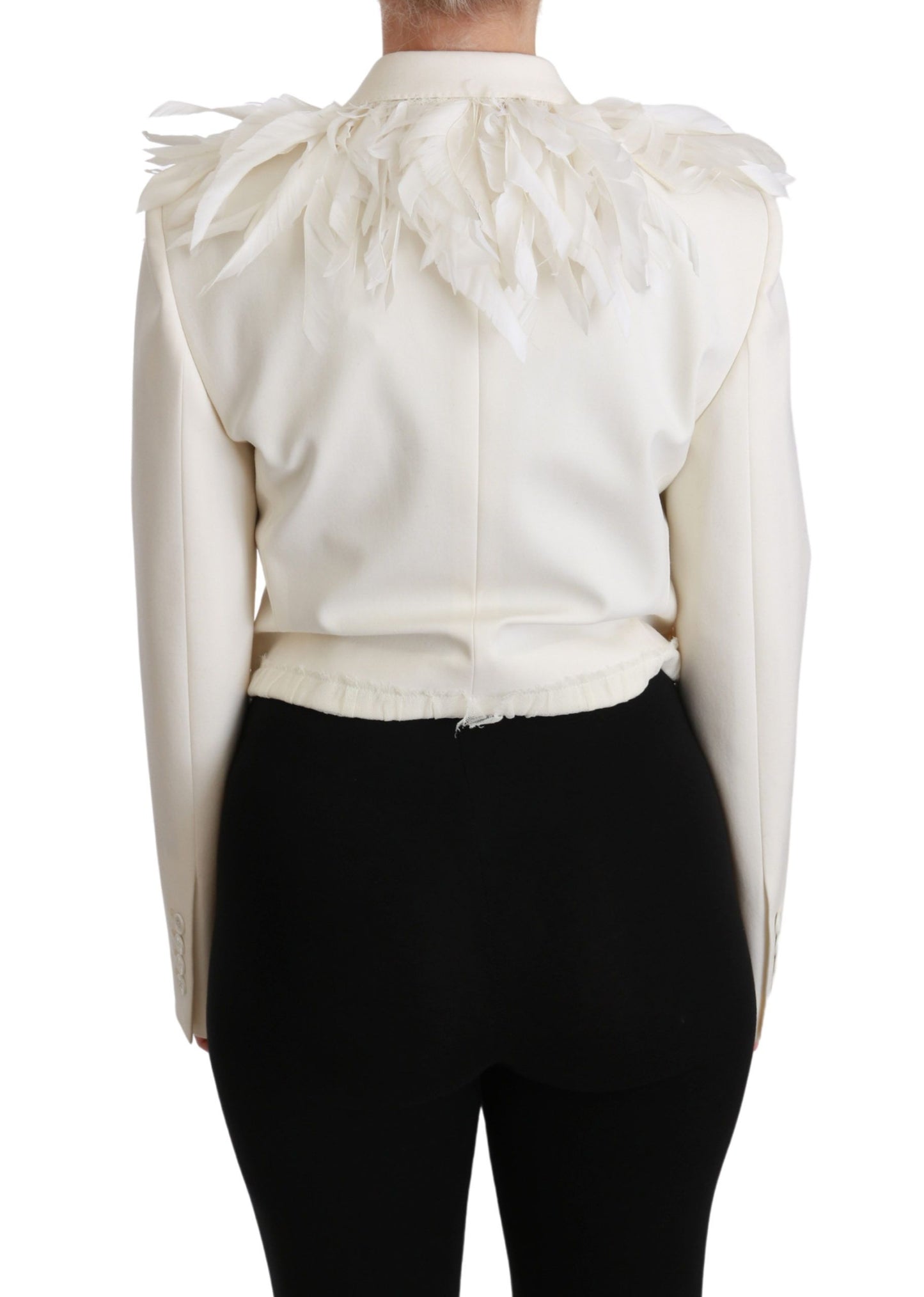 Dolce &amp; Gabbana Elegant white double-breasted blazer jacket