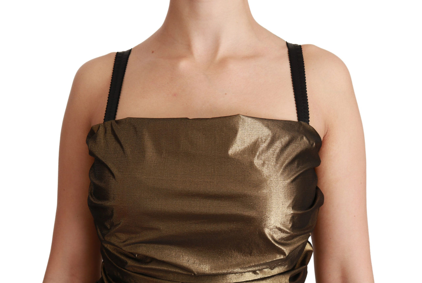 Dolce & Gabbana Bronze Bodycon Etuikleid Mini Dress