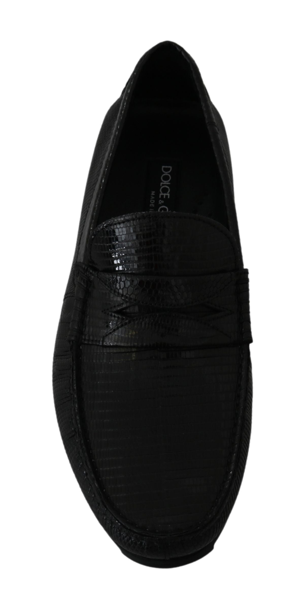 Dolce &amp; Gabbana Exquisite Loafers in black lizard leather