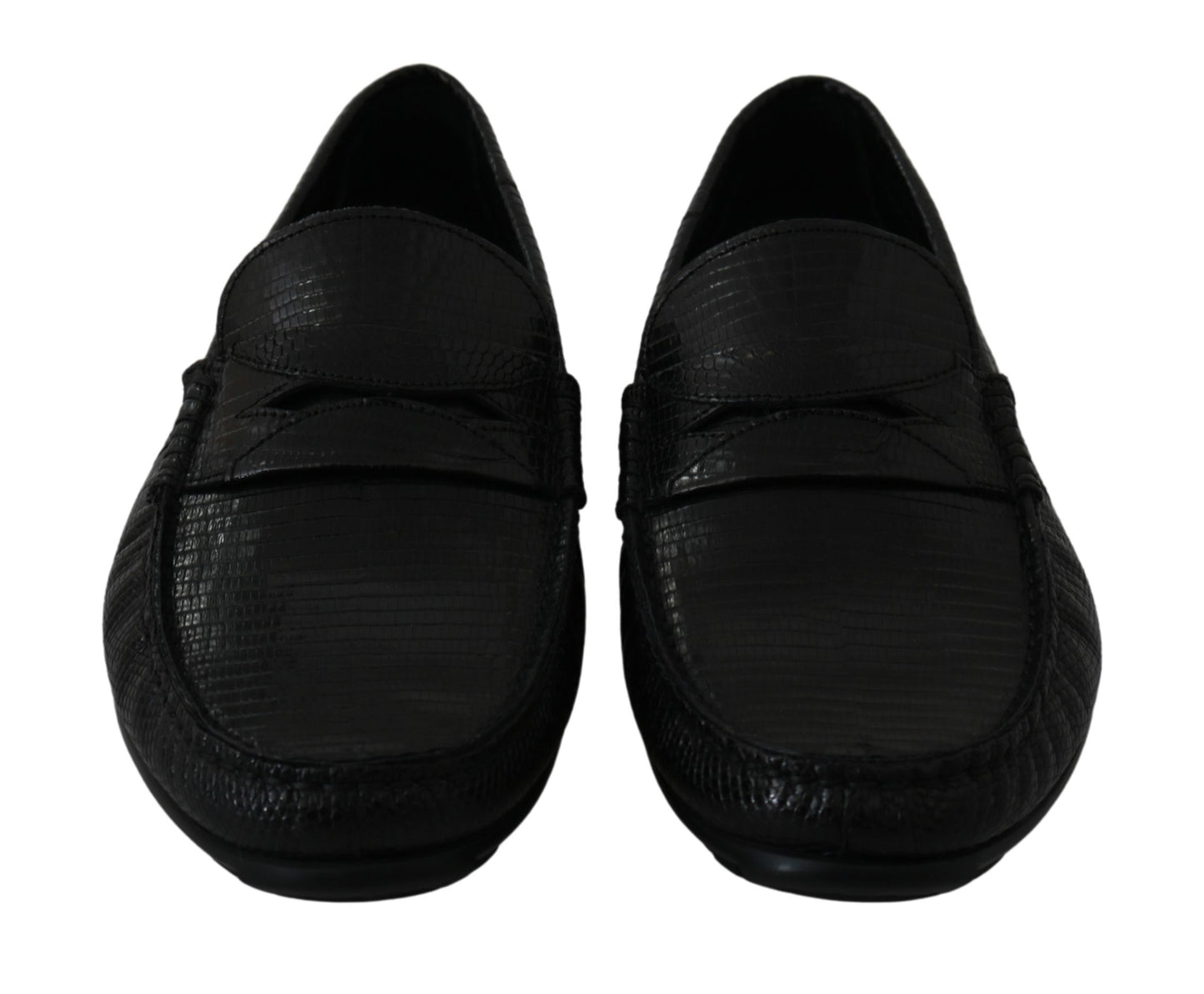 Dolce &amp; Gabbana Exquisite Loafers in black lizard leather