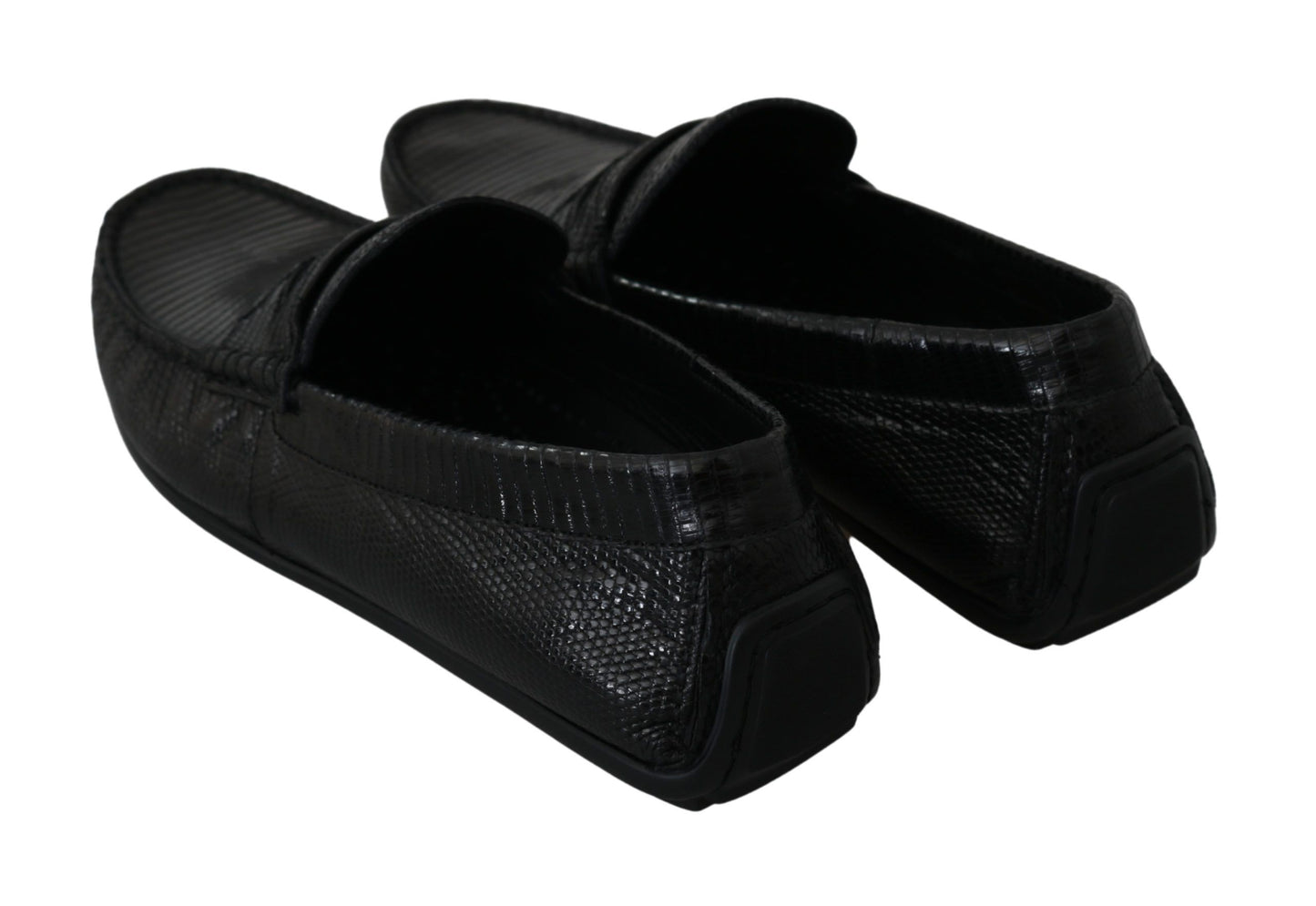 Dolce &amp; Gabbana Exquisite Loafers in black lizard leather