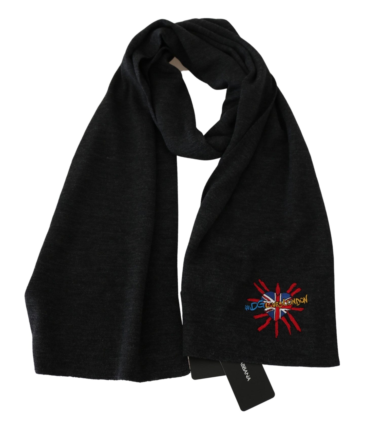 Dolce &amp; Gabbana Chic embroidered wool men's scarf