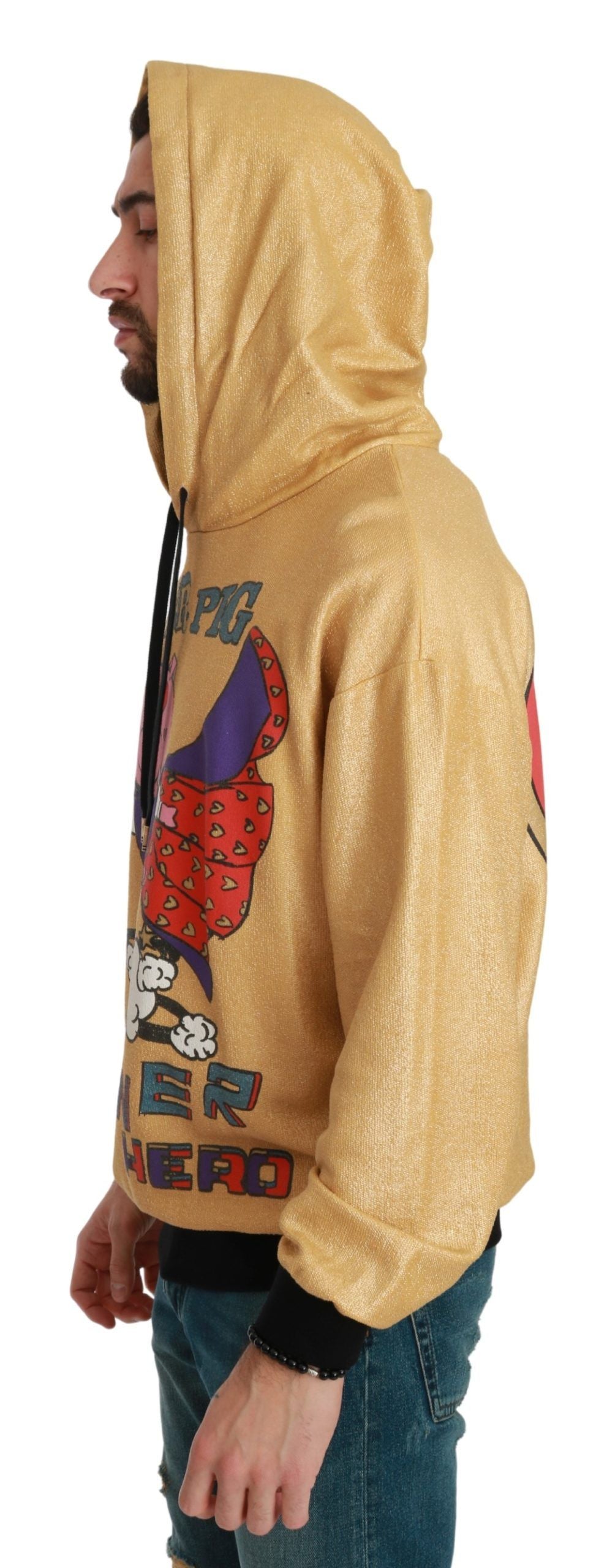 Dolce &amp; Gabbana Exquisite golden cotton hoodie