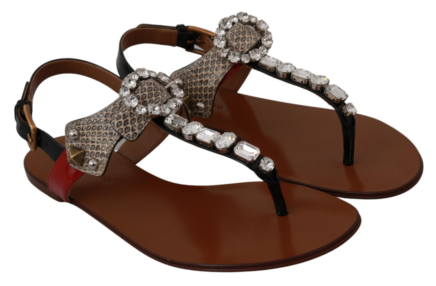 Dolce &amp; Gabbana Elegant strappy sandals with exotic charm