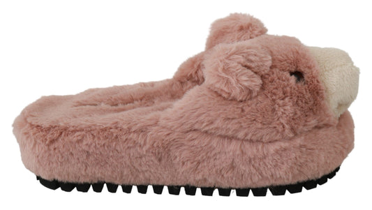 Dolce &amp; Gabbana Chic pink bear slippers by D&amp;G