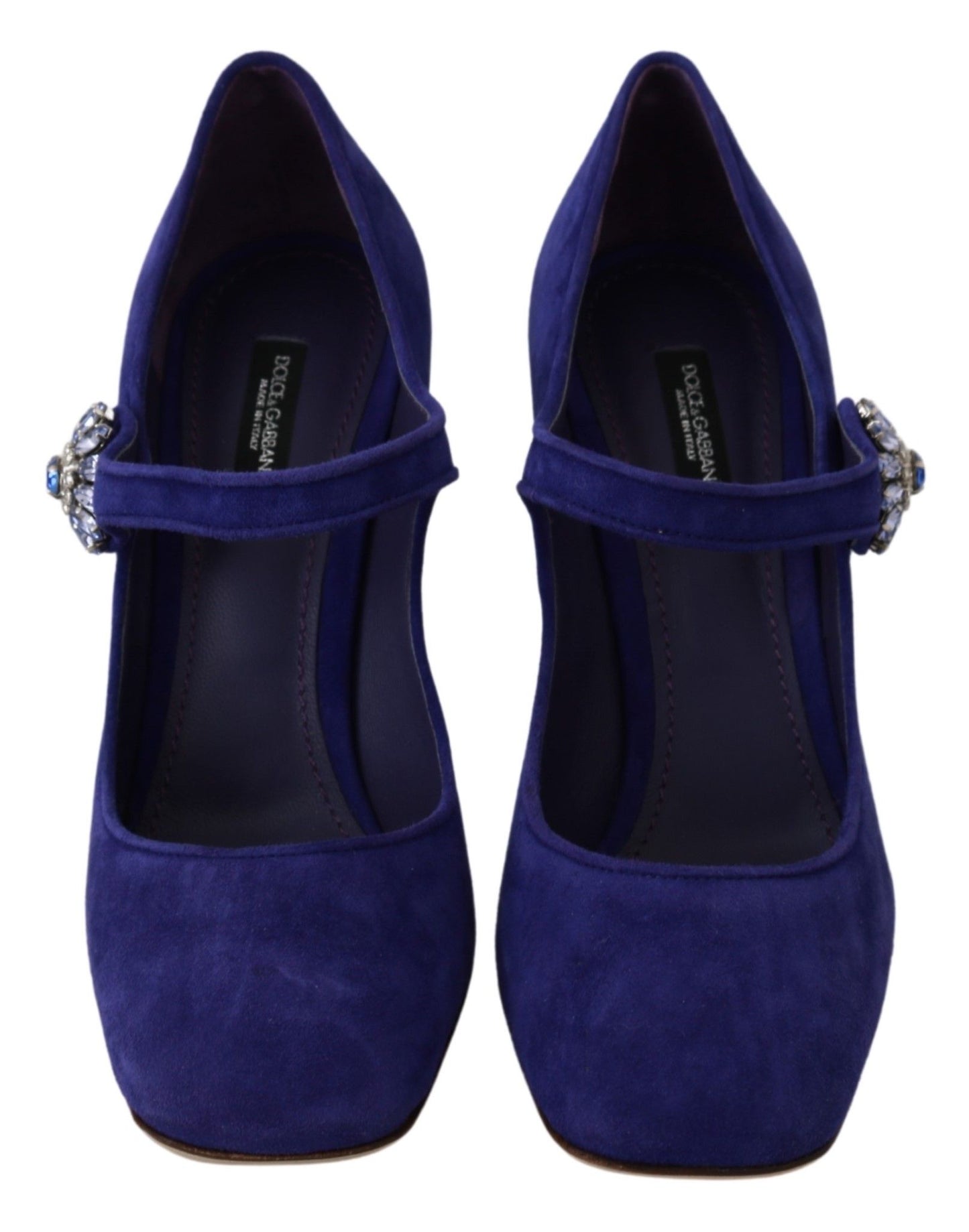 Dolce &amp; Gabbana Elegant Purple Suede Mary Janes Pumps