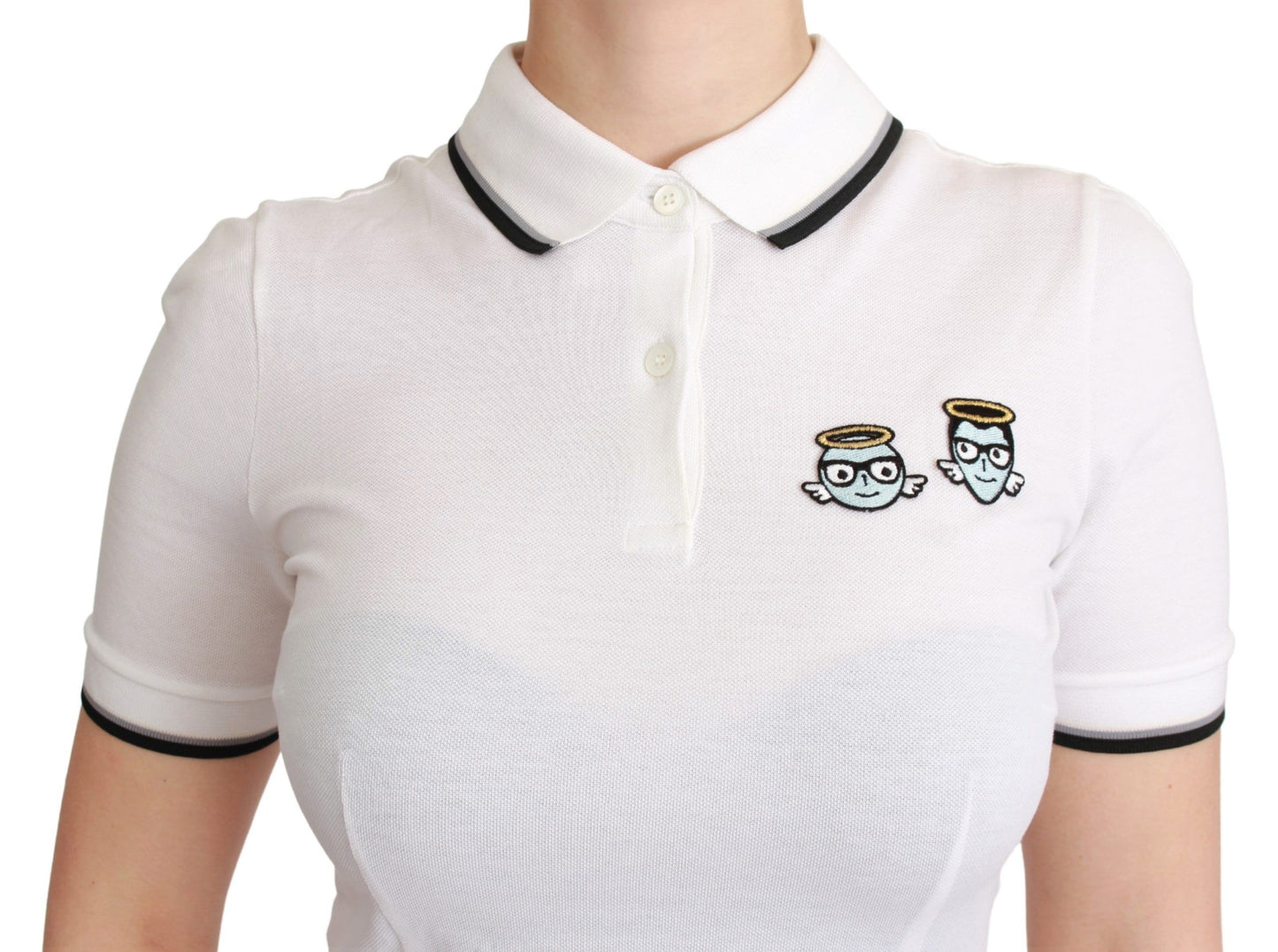 Dolce & Gabbana Schickes T-Shirt mit Engelsstickerei von Polo