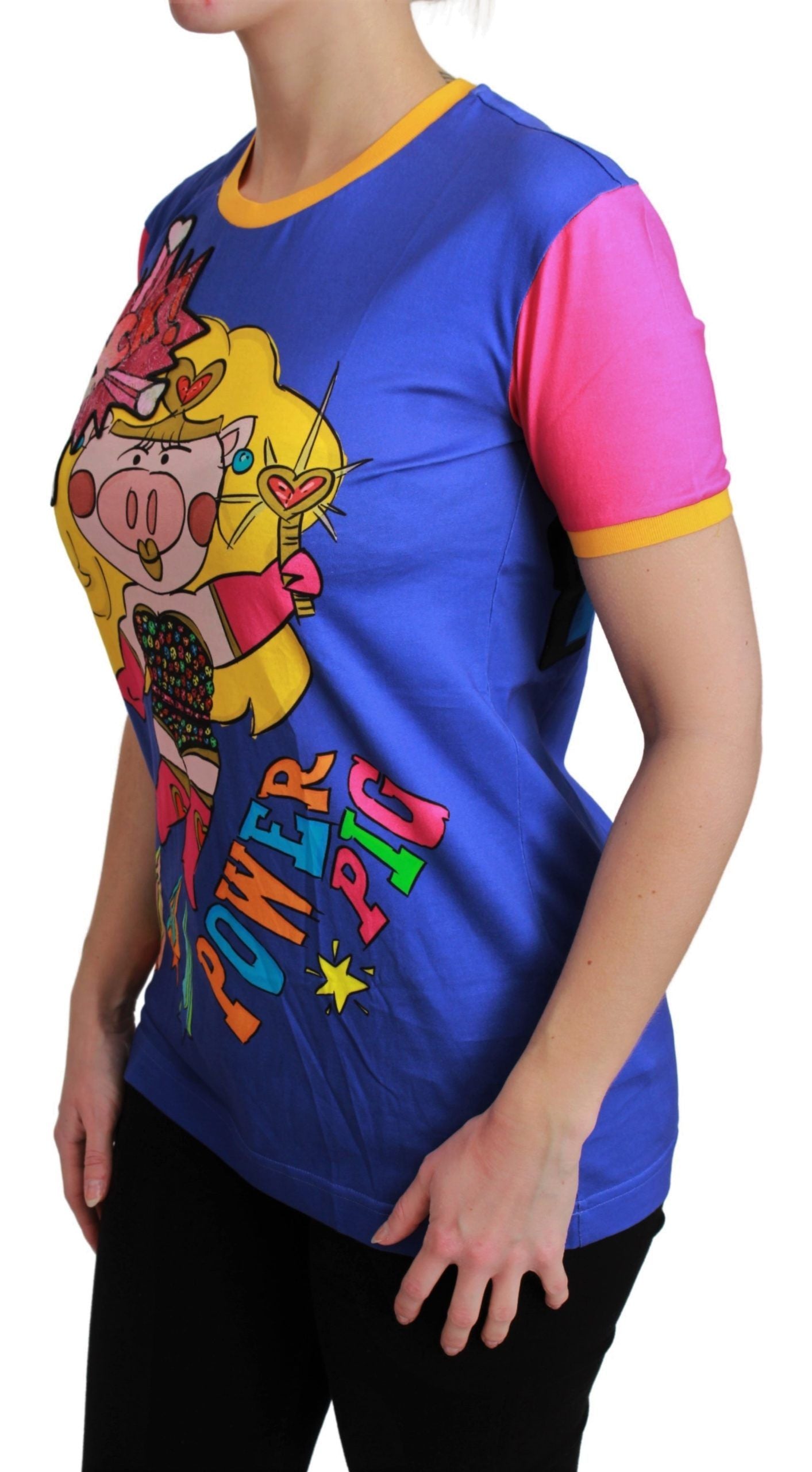 Dolce &amp; Gabbana Chic cotton T-shirt with round neck and Supergirl motif