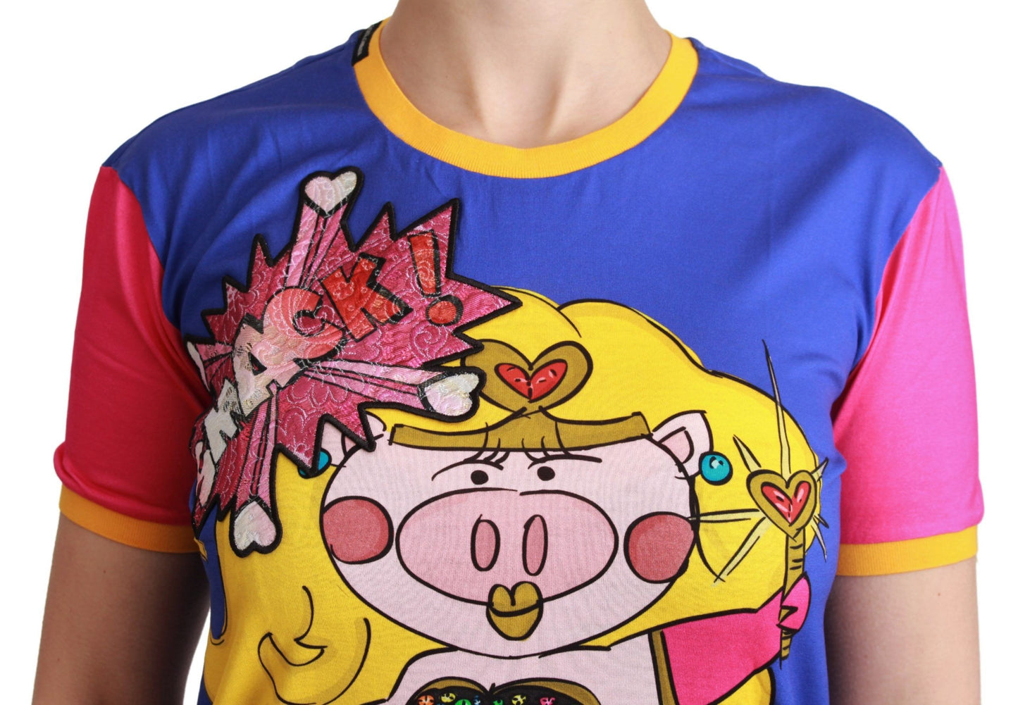 Dolce &amp; Gabbana Chic cotton T-shirt with round neck and Supergirl motif