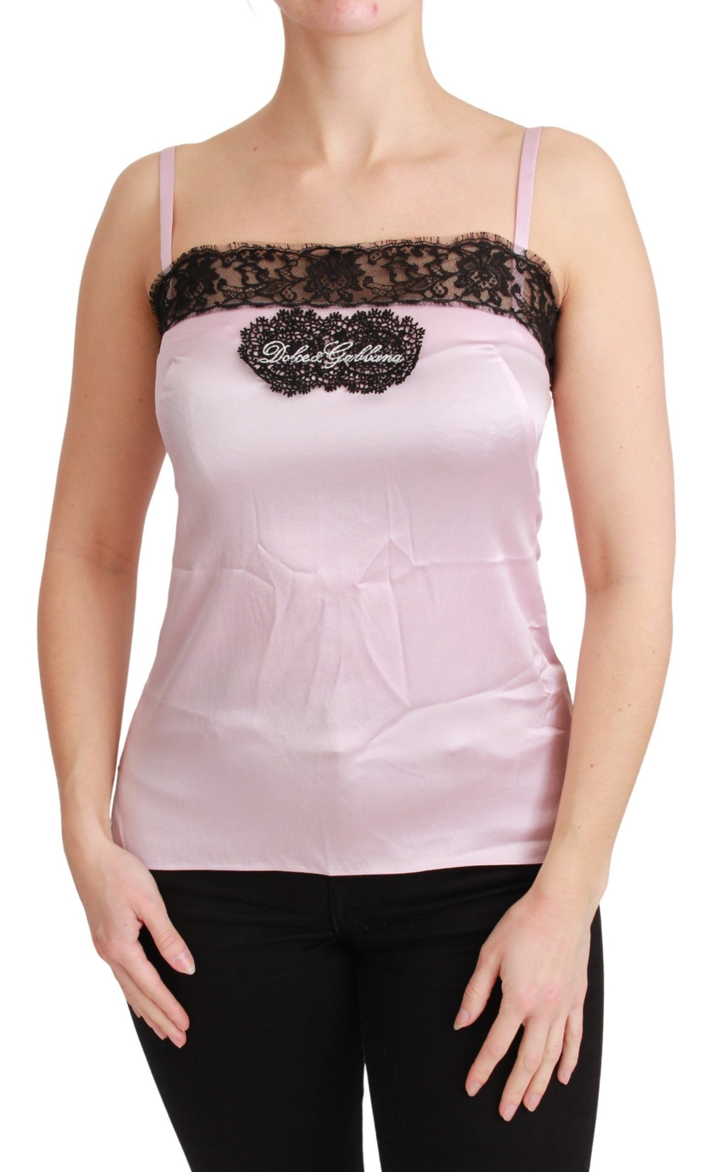 Dolce &amp; Gabbana Elegant Silk Lace Tank Top