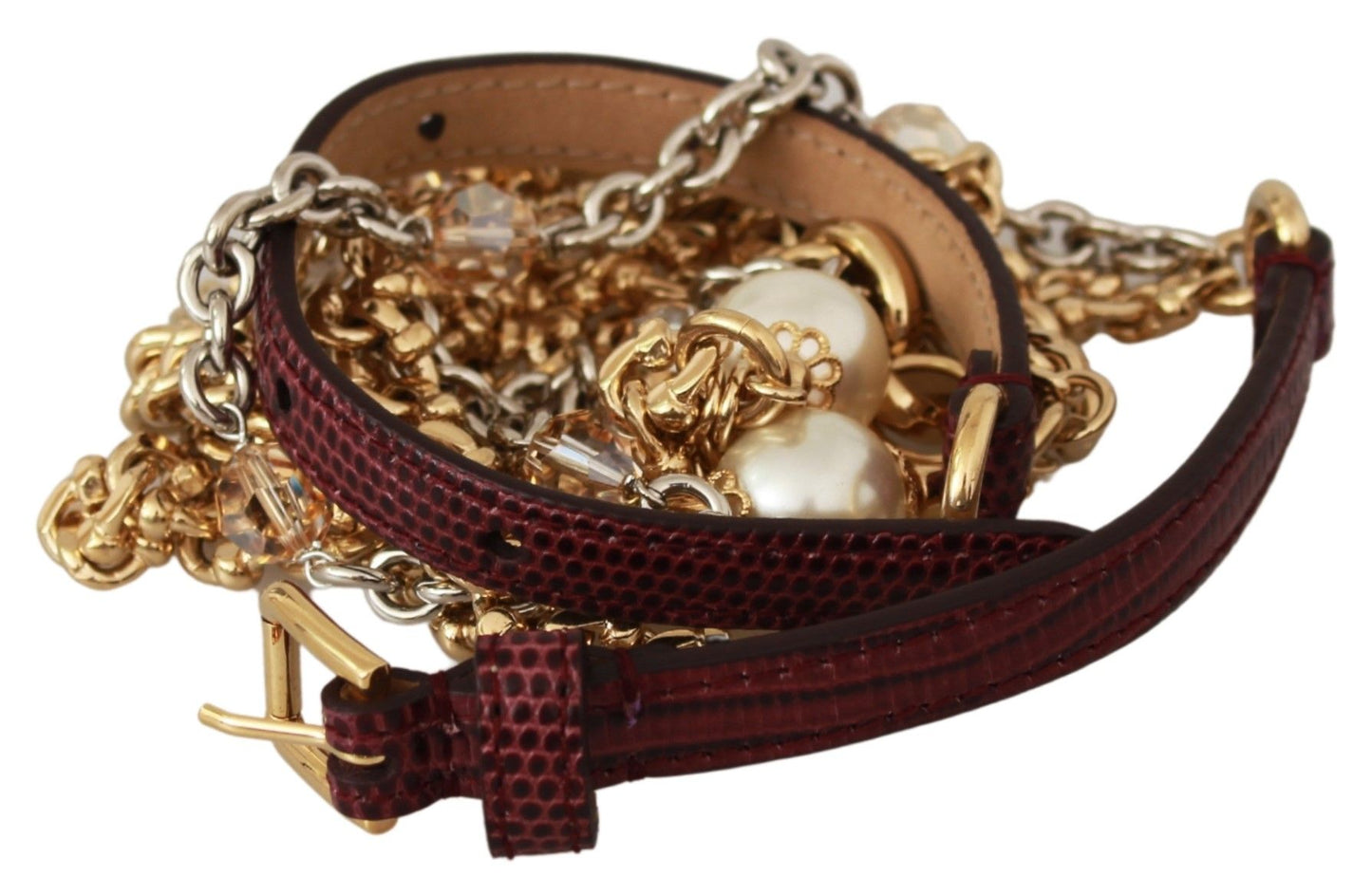 Dolce &amp; Gabbana Crystal-Embellished Waist Belt in Purple