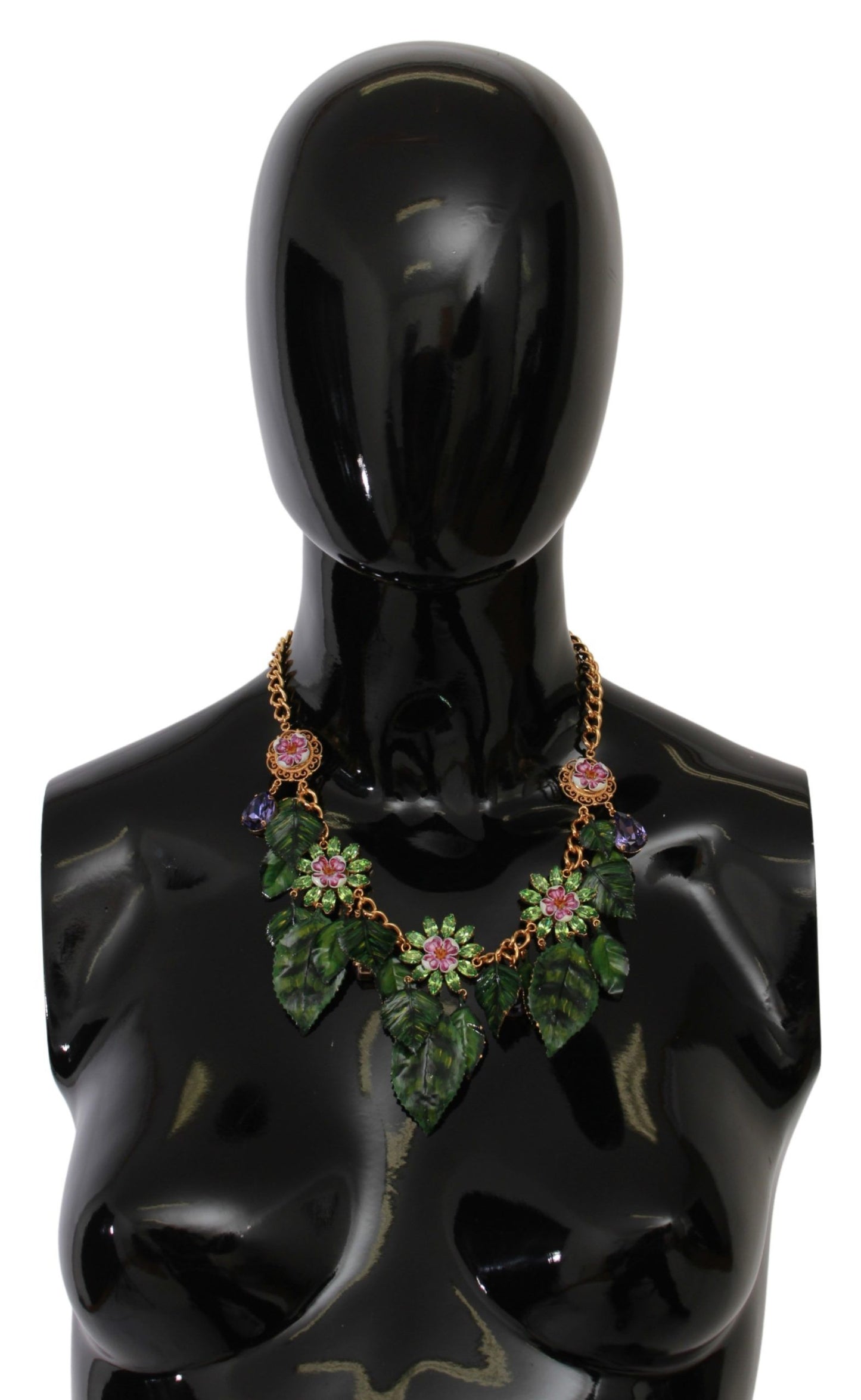 Dolce &amp; Gabbana Elegant Flower Necklace Sicily Charm Necklace