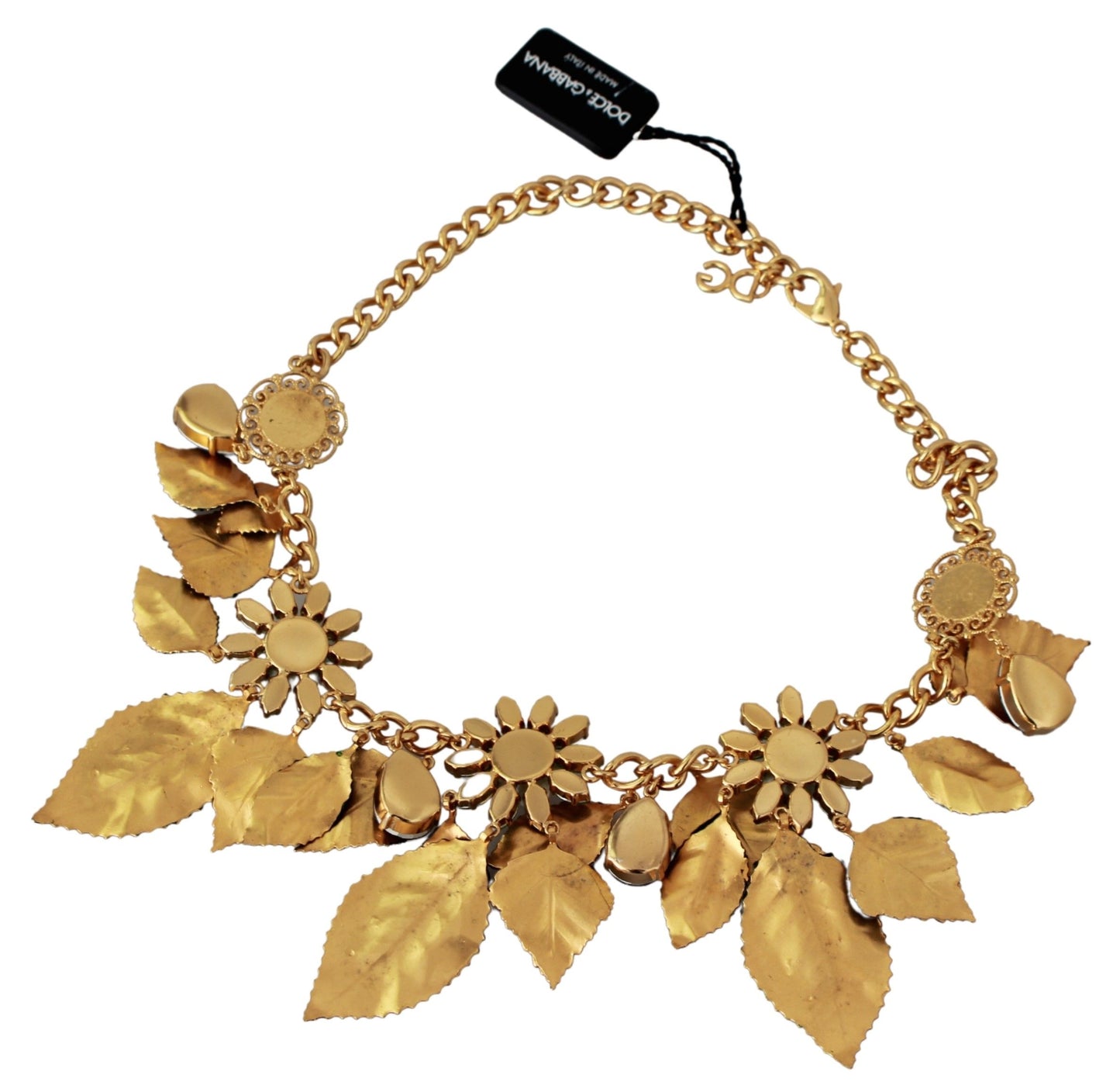 Dolce &amp; Gabbana Elegant Flower Necklace Sicily Charm Necklace