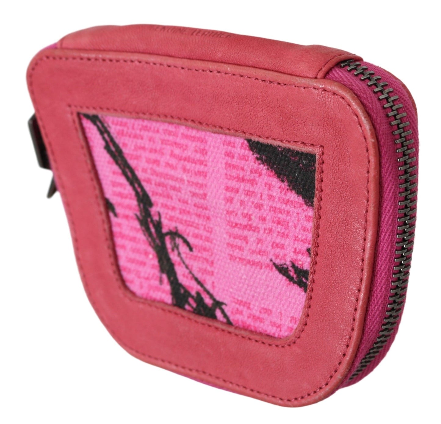 PINKO Elegant pink fabric coin purse