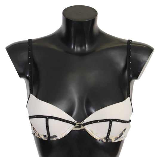 Just Cavalli Elegant white push-up bra with logo details