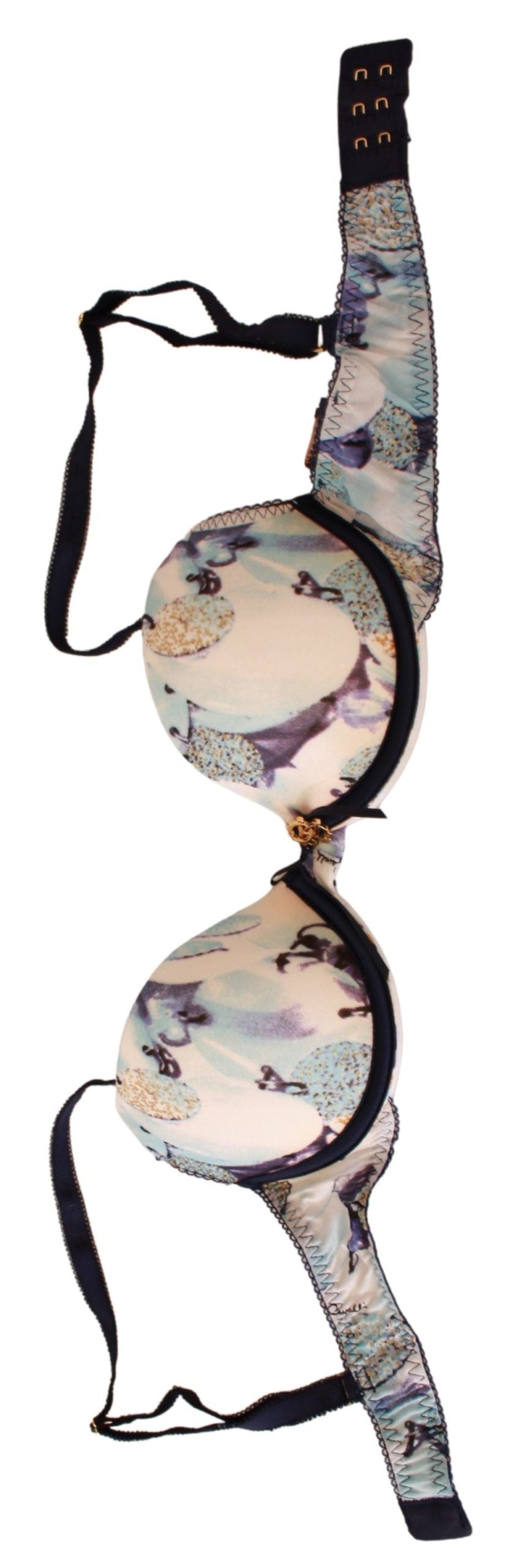 Roberto Cavalli Elegant push-up bra with blue print