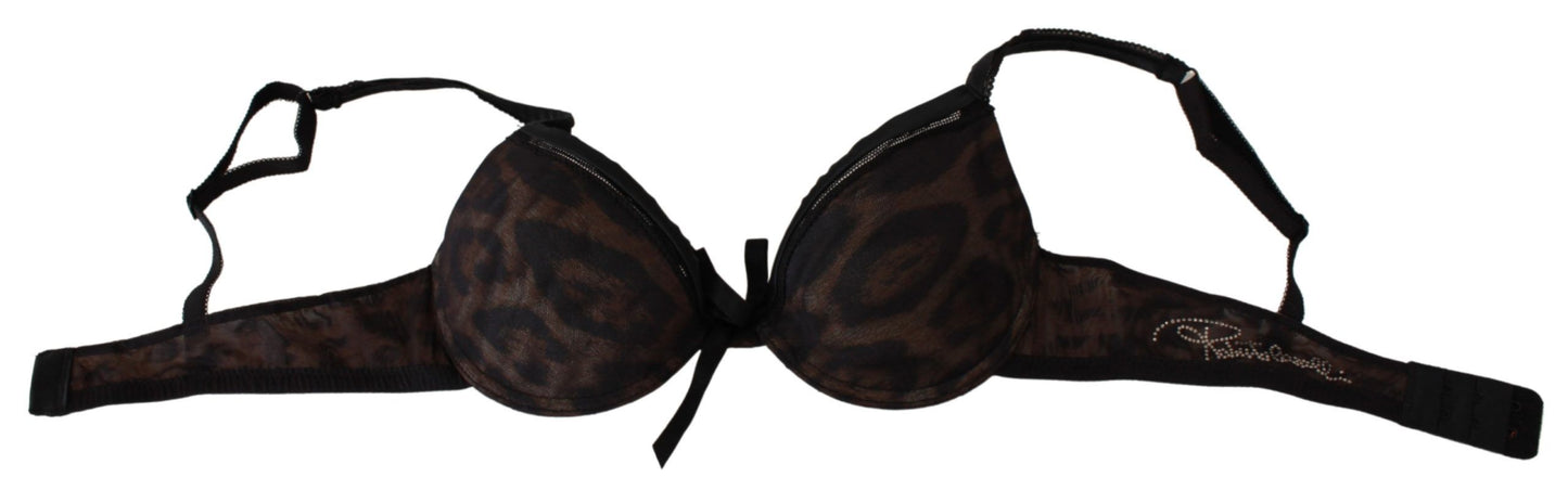 Roberto Cavalli Verführerischer Push-up-BH in Leopard-Optik