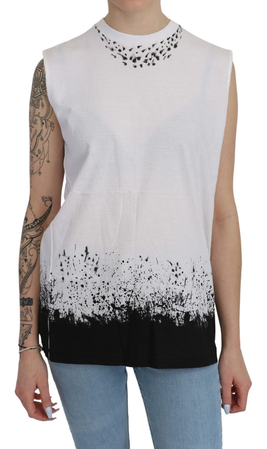 Dsquared² Chic sleeveless cotton top with round neck