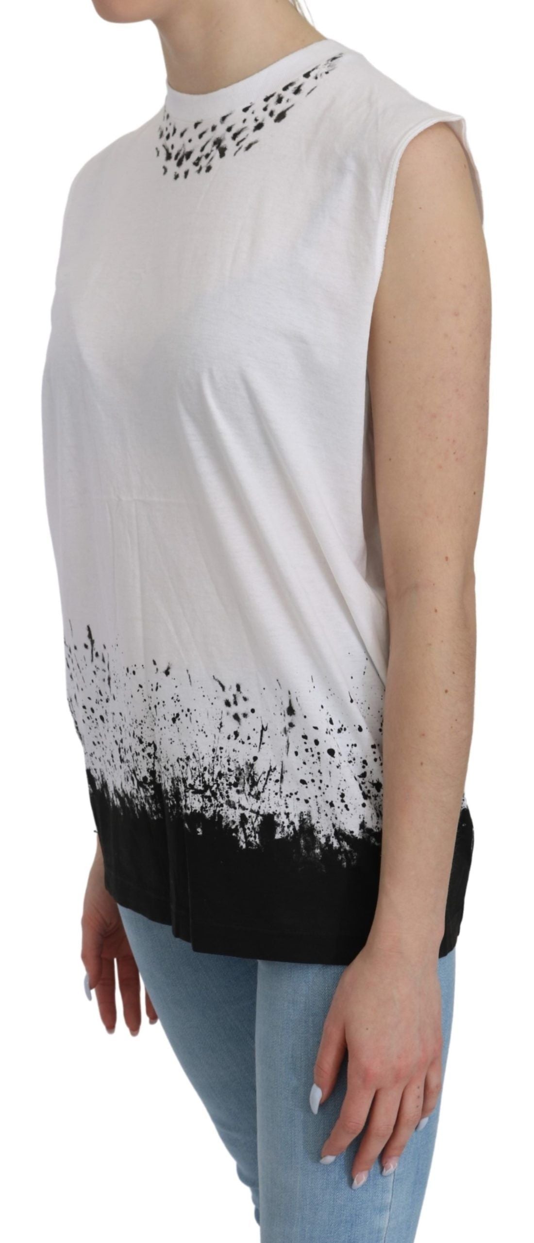 Dsquared² Chic sleeveless cotton top with round neck