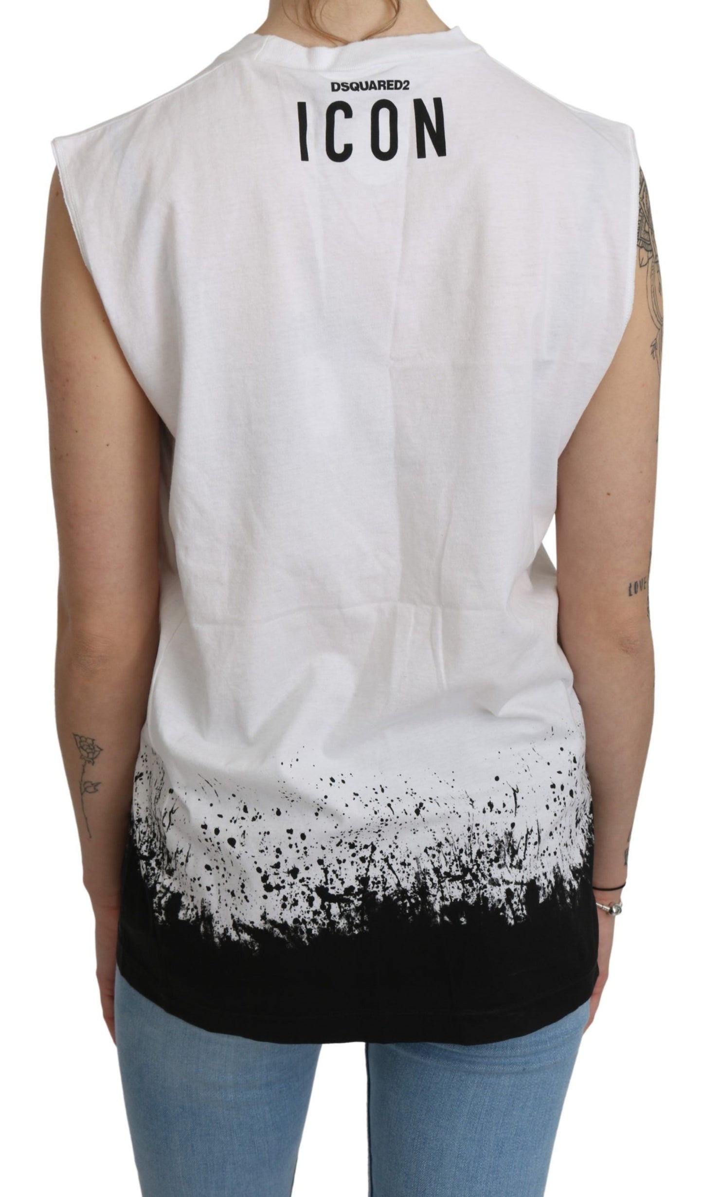 Dsquared² Chic sleeveless cotton top with round neck