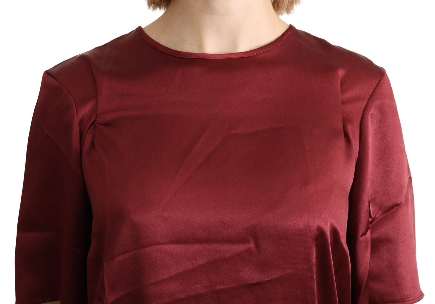 Dolce &amp; Gabbana Elegant silk blouse in Bordeaux