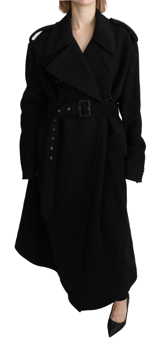 Dolce &amp; Gabbana Elegant trench coat in black wool