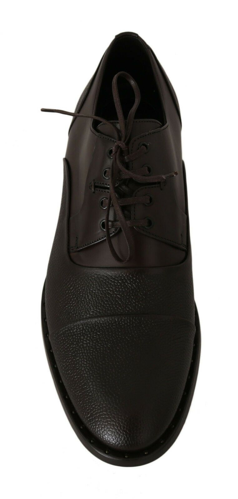 Dolce &amp; Gabbana Elegant brown leather lace-up shoes for work