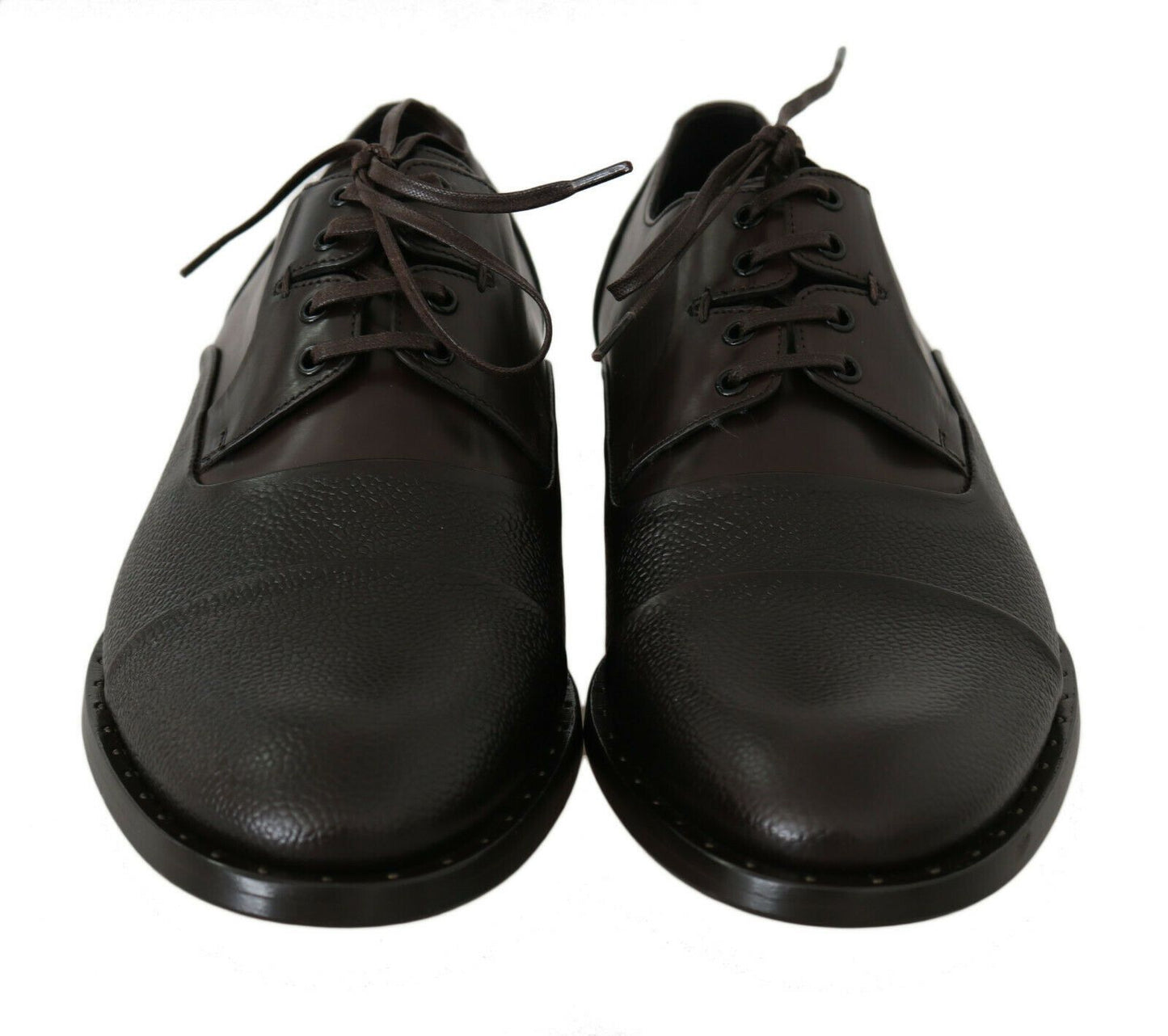 Dolce &amp; Gabbana Elegant brown leather lace-up shoes for work